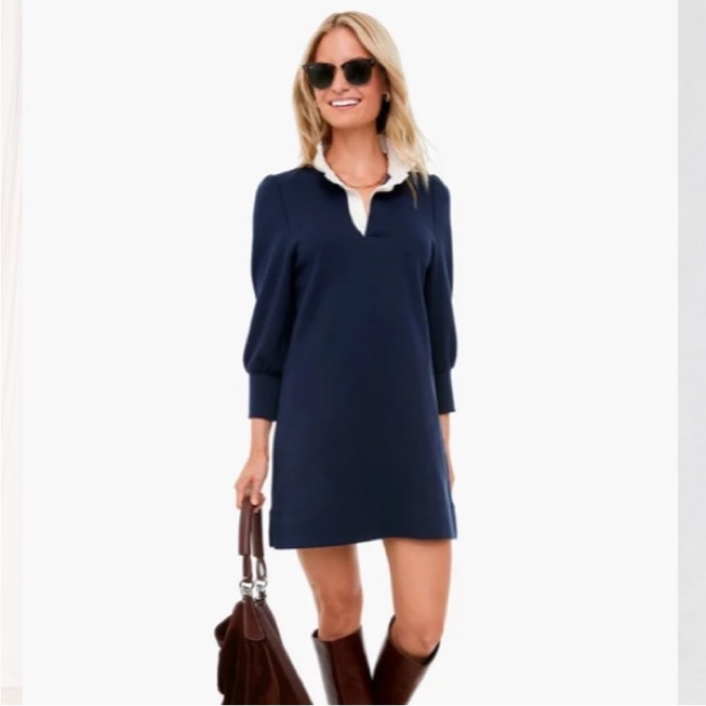 Tuckernuck Pomander Place Charlotte Terry Navy Dress XS